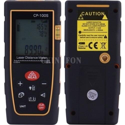 DHL 15pcs Laser Distance Meter 100m Rangefinder Laser Tape Range Finder Build Measure Device Ruler Test Tool