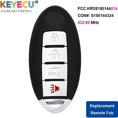 KEYECU Remote Key Fob 433.92MHz S180144324 KR5S180144014 for Nissan Altima Maxima 2016 2017 2018