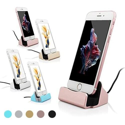 USB Cable Data Phone Charger Dock Stand Station Charging For iPhone Huawei Samsung Android Type C Phone Docking Desktop Cradle