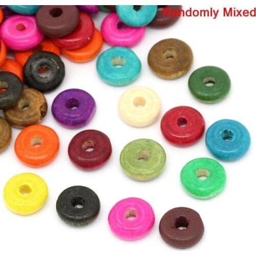 DoreenBeads 500PCs Mixed Round/ Circle/ Ring Wood Spacer Beads 10mm( 3/8") (B20350), yiwu