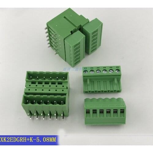 Double row double plug type PCB terminal block XK2EDGVH/RH-5.08MM plug socket male and female terminal