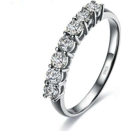 Elegant Lovers ring 925 Sterling silver Cubic Zirconia Statement Party Wedding Band Rings for women Engagement Finger Jewelry