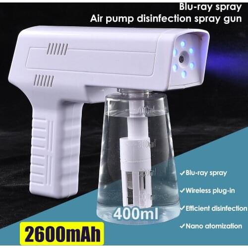 Electric Sanitizing Sprayer Blue Light Fogger Machine Nanos Steam Spray Guns Hotel Home Disinfection Fogger Machine Air Cleaner