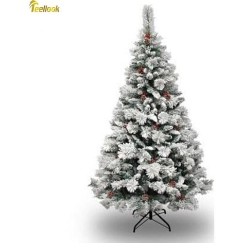 Teellook 1.8M / 180CM pine needles snow Christmas tree hanging sticks pine nuts Christmas tree shrine hotel mall home decoration