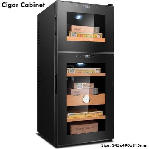 Cigar cabinet intelligent constant temperature large capacity Red Wine Cabinet Double door cigar and red wine cabinet
