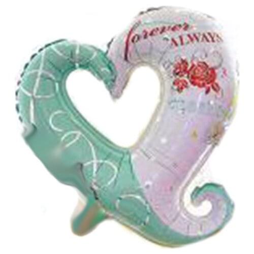 GOGO PAITY livraison gratuite nouveau 18 pouces couleur fleur crochet coeur en aluminium ballon de fiançailles robe de mariée