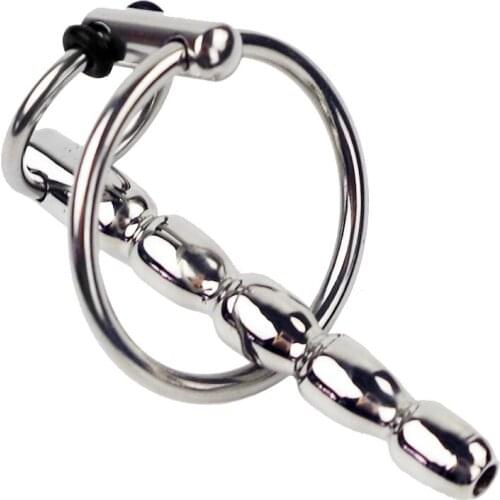 Stainless Steel Urethral Sounding Catheter stainless steel urethral dilator through-hole urethral sound penis plug ball tip