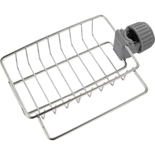 Stainless Steel Faucet Rack Kitchen Storage Shelf Sponge Dish Cloth Finishing Rack Drain Rack Pool Rag Storage Drain Dry Rack