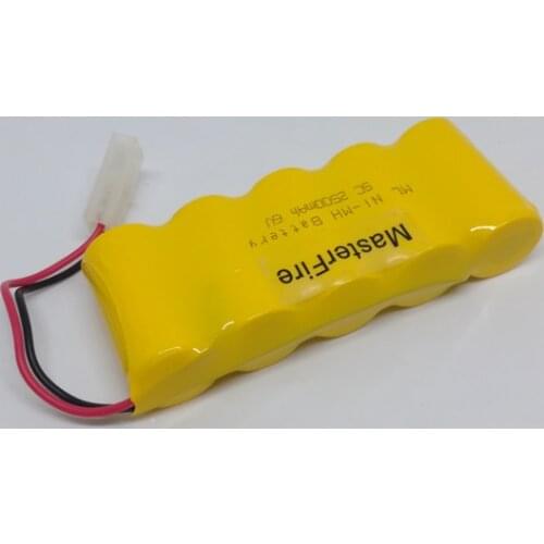 MasterFire New Original 6V 2500mAh 5x SC Ni-MH RC Rechargeable Battery Batteries Pack for Helicopter Robot Car Toys with Plugs