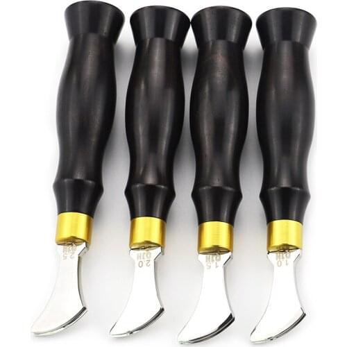 Multifunctional Ebony Handle Leather Grooving Machine Leather Edger Detector Leather Groove Pressure DIY Leatehr Scribing Tool
