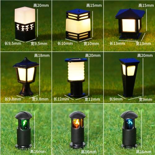 2pcs Model lawn Light Garden LED Lawn Lamp Lighting Miniature Dollhouse Mini Grass Light