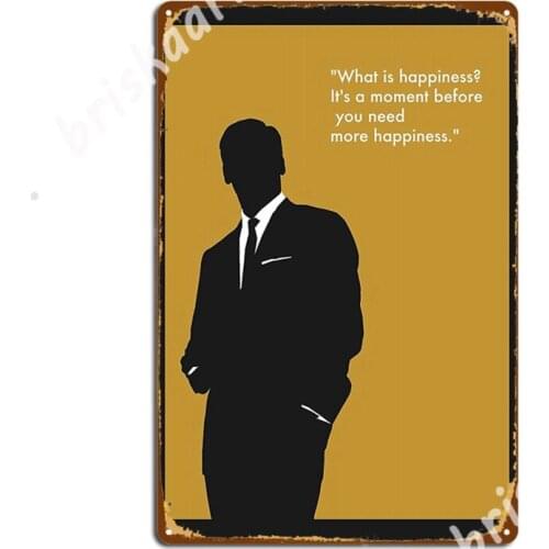Don Draper Mad Men Metal Signs pub Bar Cave Plaques Vintage Tin sign Posters