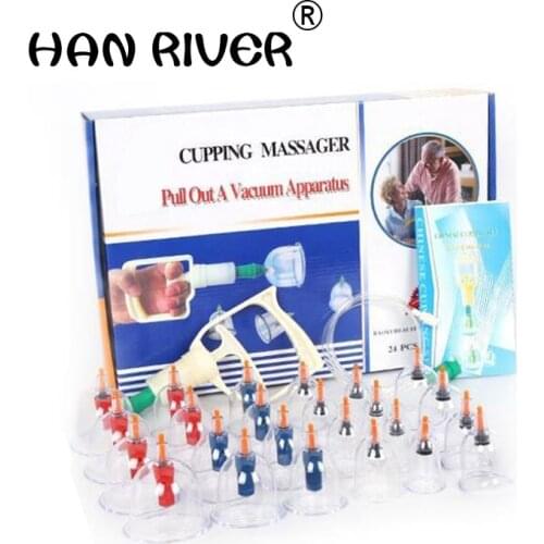 24 Pieces Cans Vacuum Cupping Set Thicker Magnetic Aspirating Cupping cups Acupuncture Massage Suction Cup Chinese Massage Kit