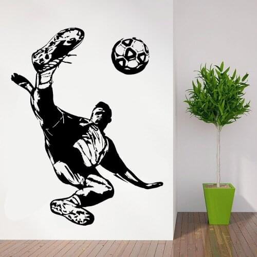 Soccer Wall Sticker Football Sports Vinyl Home Decorations Wall Decals Football Athletes for Living Room Kids Room Decor X814