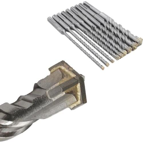 New arrival 210mm 6/8/10/12/14/16mm SDS Plus Crosshead Twin spiral Hammer Round Shank Drill Bits