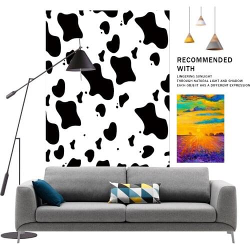 New Cow Skin Stripes Carpet Printed Flannel Area Rug Room Floor Printed Carpet For Crapet Decorative Bedroom Living Room Home