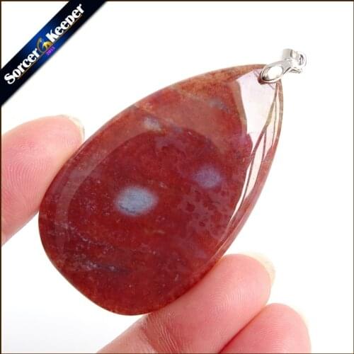 Collares New Pendant Necklace Natural Crystal Stone Bloodstone Beads Agates Necklace & Pendants Fashion Bijoux Women YS529