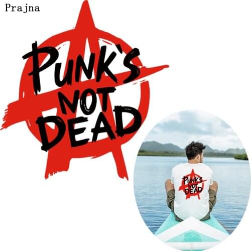 Prajna Letter Patch Iron On Heat Transfer Punk Patches For Clothes Jacket Coat Badge Heat Transfer Vinyl Sticker On Iron Clothes