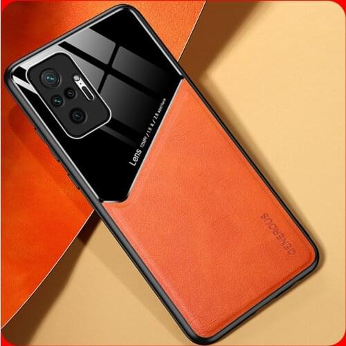 Luxury Magnetic Car Holder Leather Texture Case for Xiaomi Redmi Note10 Note 10 9 8 Pro Max 9s K40 Mi 11 Ultra Lite 10t Cover