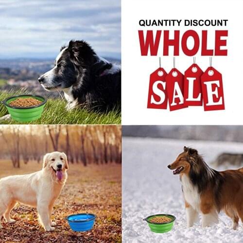 Collapsible Dog Bowl Portable Folding 10 Colors for Pet Feeding Dog Cat Food Drinker Bowl Foldable Travel Bowl for Dogs FD0059