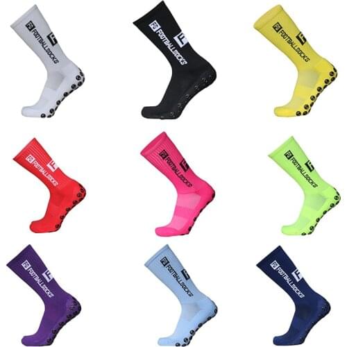 2021New Sports Anti Slip Soccer Socks Cotton Football Men Socks Calcetines (The Same Type As The Trusox)