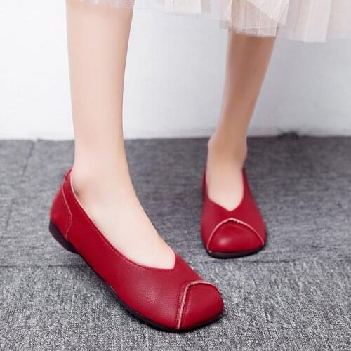 PUPUDA Flat Shoes Women Slip On Loafers Driving Shoes Women Casual Leather Shoes Fashion Comfortable Female Shoes Women