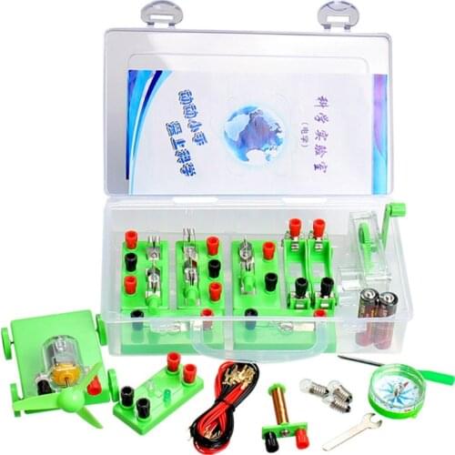 Physics Labs Circuit Learning Kit Basic Electricity Discovery Principles Kit for Science Study Parallel Magnetism Equipment 85WF