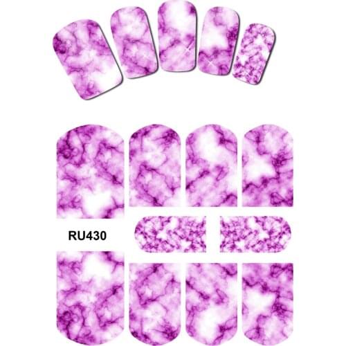 UPRETTEGO NAIL ART BEAUTY WATER DECAL SLIDER NAIL STICKER COLORFUL MARBLE STONE ABSTRACT ORIGINAL NATURAL PATTERN RU427-432