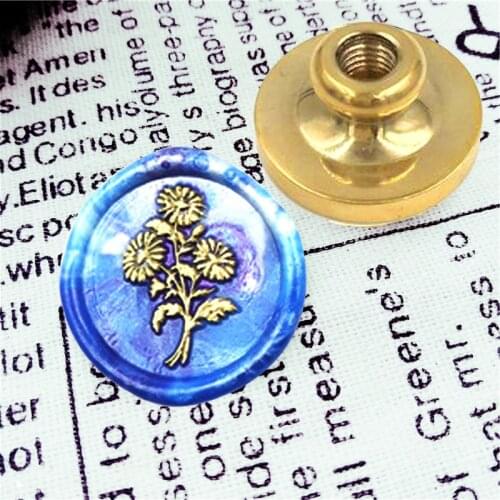 WYSE F09 Sealling Wax Stamps Leaf Wax Seal Stamp Sellos Wood Handle for DIY Scrapbooking Wedding Invitation Card Craft Tools