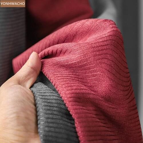 Custom curtain modern living room simple drape high-quality chenille grey thick cloth blackout curtain tulle panel C510