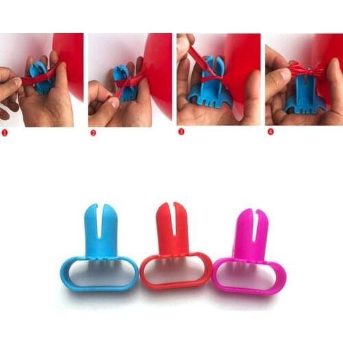 3pcs Latex Balloons Knot Tool Easily Balloon Ties Accessories For Birthday Wedding Party Decor Baby Bridal Shower Party Supplies