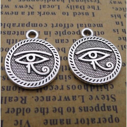 15Pcs 15*18mm Antique Silver Plated Steampunk Eyes Wicca Charms Necklace Earrings Alloy Pendant For DIY Jewelry Handcraft