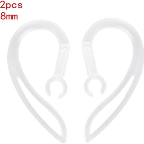 2021 New 8mm Bluetooth-compatible Earphones Transparent Soft Silicone Ear Hook Loop Clip