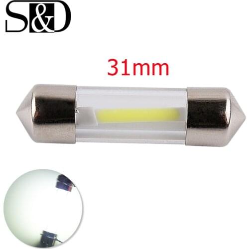 31mm 12 SMD White Dome Festoon LED Car Bulb Lamp Auto c5w led car bulbs Car Light Source parking 12V interior Lights D010