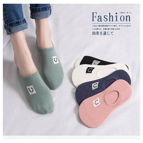5Pairs/set woman boat socks SOLID color fashion for summer sock heart/cat/ lovely