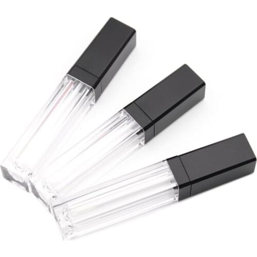 7ml Lip gloss Tubes Empty Black/White Bottle Lid Balm Containers Wholesale DIY Clear Lip Gloss Tubes Refillable Makeup Tools