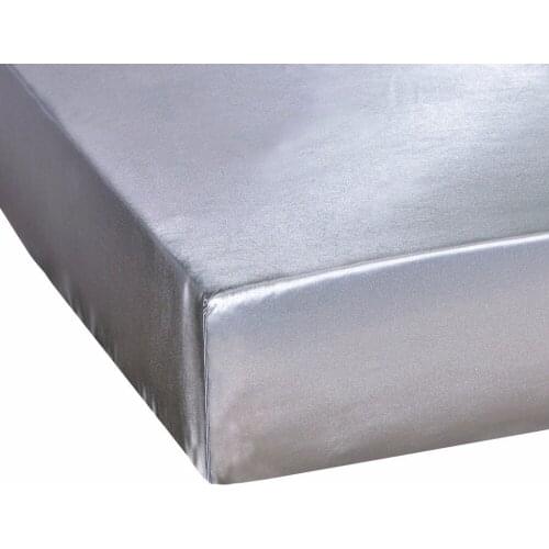 Satin Faux Silk Fitted Sheet with Elastic Solid Color Mattress Cover Bed sheets US UK Single Twin Double Full Queen King
