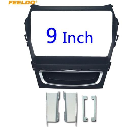FEELDO Car Audio 2Din Fascia Frame Adapter For Hyundai IX45 New Santa Fe 9" Big Screen DVD Installation Panel Frame Kit #HQ3135