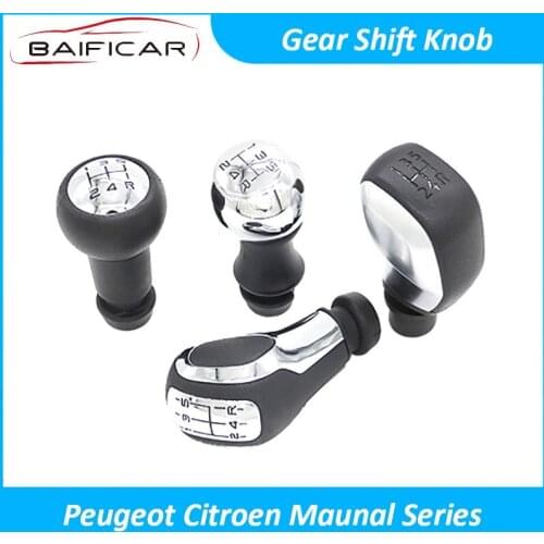 Baificar Brand New Quality Gear Shift Knob With Bush For Peugeot 307 308 408 508 2008 Citroen C2 C5 C-Elysee C-Triomphe Manual