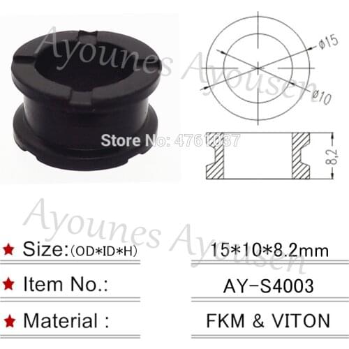 Free Shipping 50pcs For Honda Fuel Injector Rubber seal Grommet Repair Kits Upper Seal AY-S4003