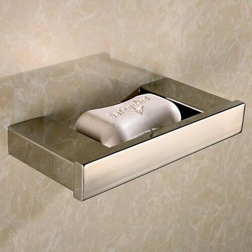 Free Shipping Contemporary Mirror Polished Finish Brass Material Soap Dish