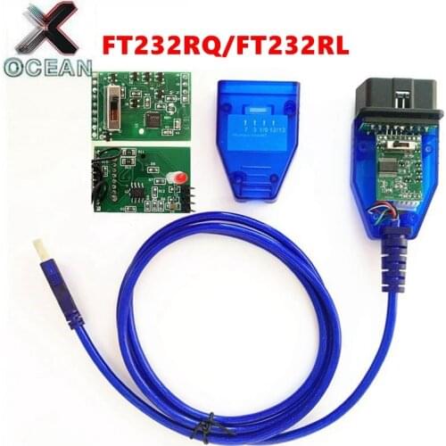 FTDI FT232RL/FT232RQ Chip For Fiat For VAG KKL 409 Auto Car Diagnostic Cable for VAG KKL Interface with Switch USB scanner tool