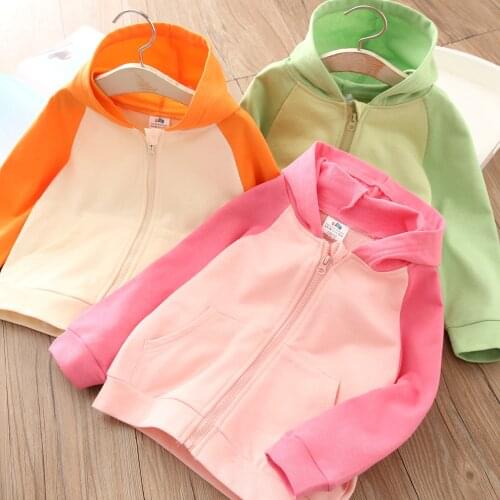 2021 Spring Autumn Girls Hooded Coat Jackets Baby Kids Cartoon Printing Hooded Outwear For Baby Kids Coats Jacket Clothing