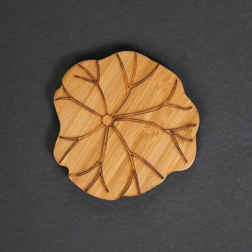 Wooden Creative Shape Heat-insulated Placemats Coffee Tea Cup Mat Home Table decoration Bamboo Coaster Pad