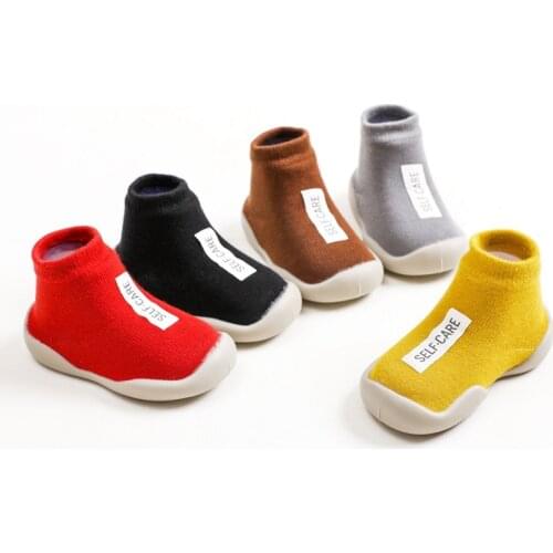 Kids Soft Rubber Sole Unisex Baby Shoes First Shoes Baby Shoe Knit Booties Anti-slip Baby Walkers Toddler First Walker Baby Girl