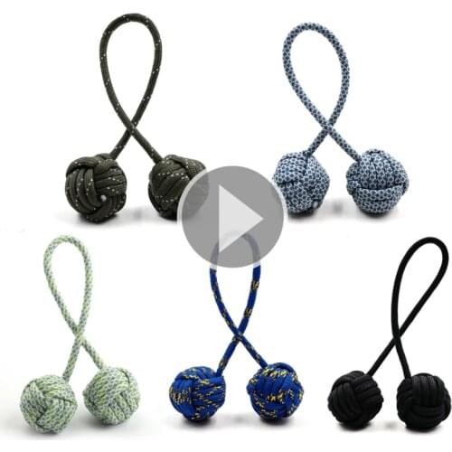 EDC Fidget Toy Self Defense Monkey Fist Ball Finger Toys Paracord Stress Extreme Finger Movement Toys Steel Ball Window Broken