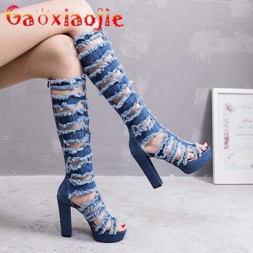 Женские высокие ботинки Gaoxiaojie China At AliExpress