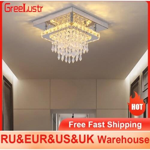 Crystal Modern Ceiling Chandelier For Living Room Decorative Led Ceiling Lamps Indoor Lighting Dining Room Bedroom Aisle Light