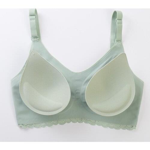 Thai Latex No Trace No Steel Ring Sleep Gathering Yoga Lace Plus Size Vest Sports Underwear Womens Bra Fox Gathered Sports Bra