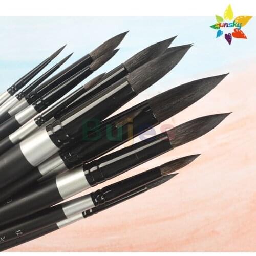 Original Artsecret 950 Black rod Swan Round head Squirrel hair Watercolor brush pen Professional hand painted Mop brush